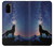 S3555 Loup Hurlant Million étoiles Etui Coque Housse pour Samsung Galaxy S20