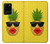 S2443 Baiser drôle d'ananas Lunettes de soleil Etui Coque Housse pour Samsung Galaxy S20 Plus, Galaxy S20+