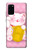S3025 Rose Maneki Neko chat chanceux Etui Coque Housse pour Samsung Galaxy S20 Plus, Galaxy S20+