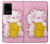 S3025 Rose Maneki Neko chat chanceux Etui Coque Housse pour Samsung Galaxy S20 Plus, Galaxy S20+