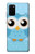 S3029 Bleu mignon Chouette Etui Coque Housse pour Samsung Galaxy S20 Plus, Galaxy S20+