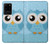 S3029 Bleu mignon Chouette Etui Coque Housse pour Samsung Galaxy S20 Plus, Galaxy S20+