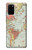 S3418 Carte du monde millésimé Etui Coque Housse pour Samsung Galaxy S20 Plus, Galaxy S20+