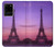 S3447 Paris Eiffel Le coucher du soleil Etui Coque Housse pour Samsung Galaxy S20 Plus, Galaxy S20+