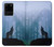 S0935 Loup Hurlant dans la forêt Etui Coque Housse pour Samsung Galaxy S20 Ultra