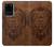 S2529 Leo Zodiaque Zodiaque marron Impression graphique Etui Coque Housse pour Samsung Galaxy S20 Ultra
