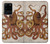 S2801 millésimé Poulpe Etui Coque Housse pour Samsung Galaxy S20 Ultra