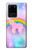 S3070 Arc en ciel pastel ciel Licorne Etui Coque Housse pour Samsung Galaxy S20 Ultra