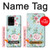 S3494 Rose à pois millésimé Etui Coque Housse pour Samsung Galaxy S20 Ultra