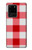 S3535 Rouge vichy Etui Coque Housse pour Samsung Galaxy S20 Ultra