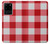 S3535 Rouge vichy Etui Coque Housse pour Samsung Galaxy S20 Ultra