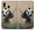 S2210 Peinture Art Panda Fluffy Etui Coque Housse pour Samsung Galaxy A20, Galaxy A30