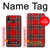 S2374 Motif Tartan Rouge Etui Coque Housse pour Samsung Galaxy A20, Galaxy A30