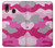 S2525 Rose Camo camouflage Etui Coque Housse pour Samsung Galaxy A20, Galaxy A30