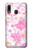 S3036 Flore de fleur rose douce Etui Coque Housse pour Samsung Galaxy A20, Galaxy A30