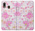 S3036 Flore de fleur rose douce Etui Coque Housse pour Samsung Galaxy A20, Galaxy A30
