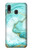 S3399 Vert Marbre Imprimer Graphique Etui Coque Housse pour Samsung Galaxy A20, Galaxy A30