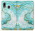 S3399 Vert Marbre Imprimer Graphique Etui Coque Housse pour Samsung Galaxy A20, Galaxy A30
