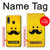 S1145 Soleil jaune Mustache Etui Coque Housse pour Samsung Galaxy A20e