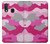 S2525 Rose Camo camouflage Etui Coque Housse pour Samsung Galaxy A20e