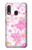 S3036 Flore de fleur rose douce Etui Coque Housse pour Samsung Galaxy A20e