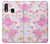 S3036 Flore de fleur rose douce Etui Coque Housse pour Samsung Galaxy A20e