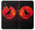 S3328 Corbeau Rouge Lune Etui Coque Housse pour Samsung Galaxy A20e