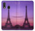 S3447 Paris Eiffel Le coucher du soleil Etui Coque Housse pour Samsung Galaxy A20e
