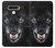 S2823 Noir Loup Bleu Yeux Visage Etui Coque Housse pour LG Stylo 6