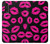S2933 Bisous Rose Lips sur Noir Etui Coque Housse pour LG Velvet