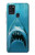 S0830 Requin blanc Etui Coque Housse pour Samsung Galaxy A21s