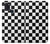 S1611 Échiquier Damier Noir Blanc Etui Coque Housse pour Samsung Galaxy A21s