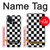S1611 Échiquier Damier Noir Blanc Etui Coque Housse pour Samsung Galaxy A21s
