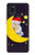 S2849 Mignon Lune Nuit Sleepy Chouette Etui Coque Housse pour Samsung Galaxy A21s