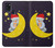 S2849 Mignon Lune Nuit Sleepy Chouette Etui Coque Housse pour Samsung Galaxy A21s