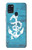 S3053 Marin Blue Anchor Etui Coque Housse pour Samsung Galaxy A21s