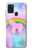 S3070 Arc en ciel pastel ciel Licorne Etui Coque Housse pour Samsung Galaxy A21s