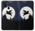 S3289 Cochon Volant Pleine Lune Nuit Etui Coque Housse pour Samsung Galaxy A21s