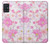 S3036 Flore de fleur rose douce Etui Coque Housse pour Samsung Galaxy A51 5G