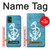 S3053 Marin Blue Anchor Etui Coque Housse pour Samsung Galaxy A51 5G [pour A51 5G. PAS pour A51]