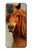 S1595 Beau cheval marron Etui Coque Housse pour Samsung Galaxy A71 5G