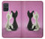 S1832 Chat d'amour Etui Coque Housse pour Samsung Galaxy A71 5G