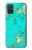 S2377 Turquoise Texture Motif imprimé Gemme Etui Coque Housse pour Samsung Galaxy A71 5G