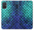 S3047 Vert Sirène écailles de poisson Etui Coque Housse pour Samsung Galaxy A71 5G