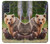 S3558 Famille d'ours Etui Coque Housse pour Samsung Galaxy A71 5G