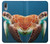 S3497 Vert tortue de mer Etui Coque Housse pour Sony Xperia L3