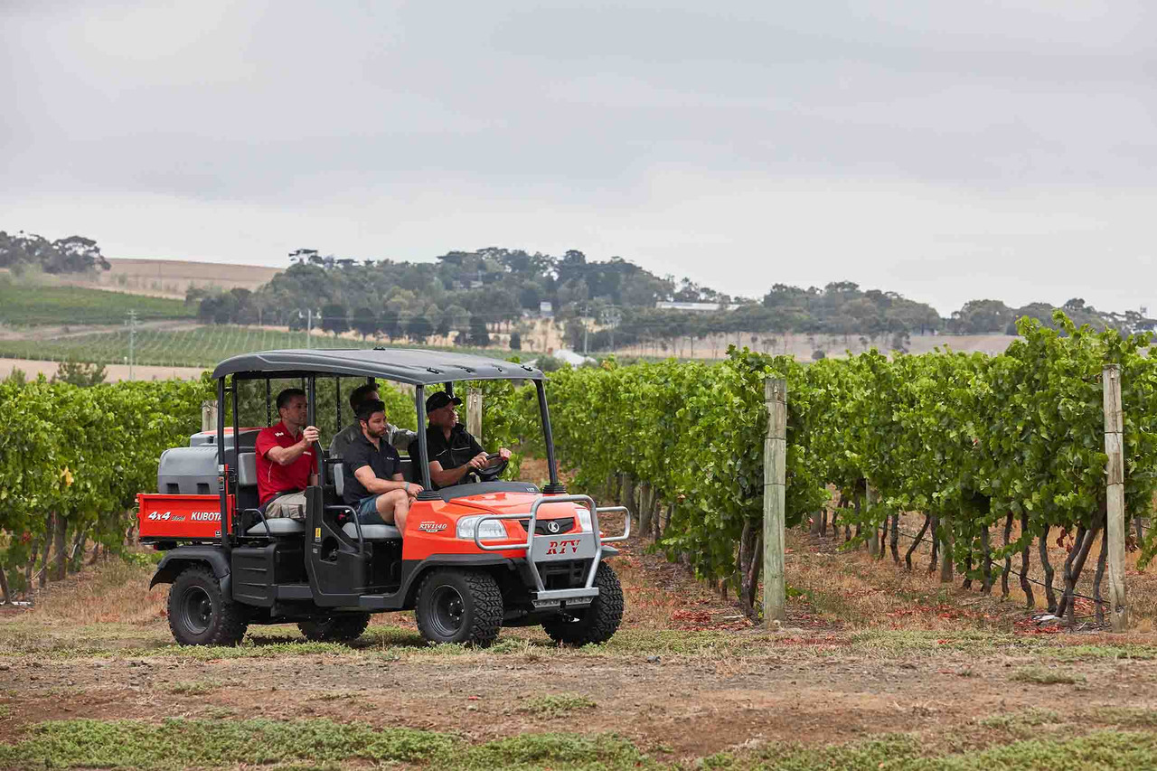 Kubota RTV in an orchard