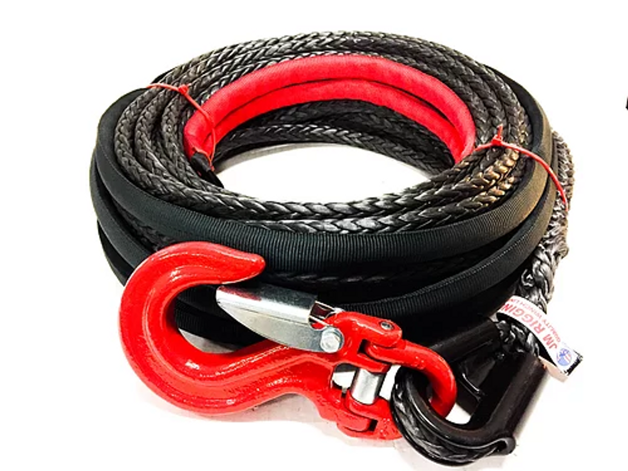 3/8 Pure Dyneema SK78 Winch Line w/ Protective Sleeve & Gusset Thimble