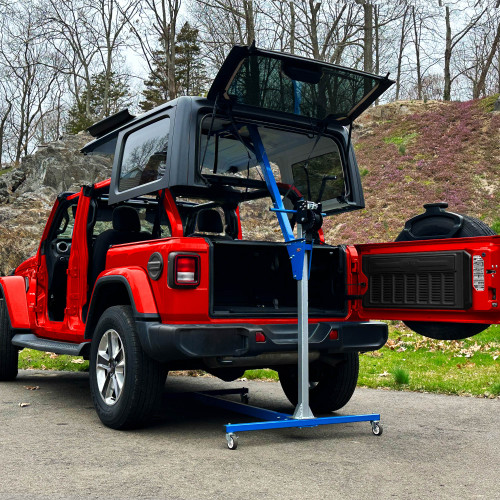 Hard Top Remover Lift for Wranglers: 1997 and up (TJ, JK, JKU, JL & JLU), 2- & 4-Dr, Lifted Wranglers & 4 Door Ford Bronco’s