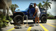 Jeep 4-Door Aluminum Folding Rolling Door Cart – Storage Door Rack Holder Stand by EZ4X4